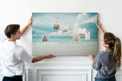 Memobord van kurk Landschap zee