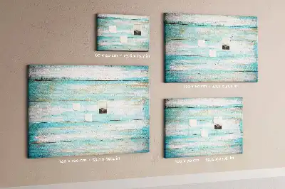Memobord van kurk Blauwe planken