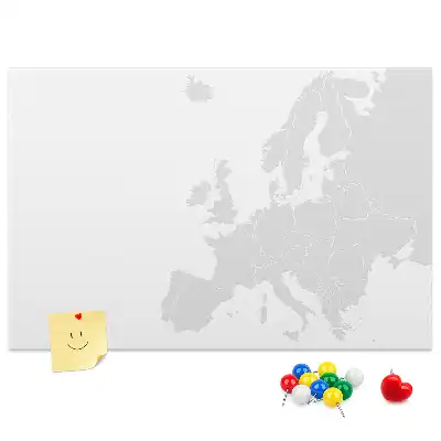 Kurk prikbord met de indeling van het Europese continent