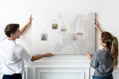 Kurk prikbord Europees continent indeling