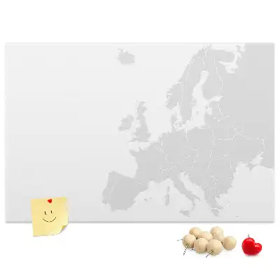 Kurk prikbord Europees continent indeling