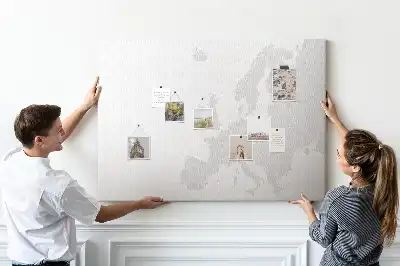 Kurk prikbord Europees continent indeling