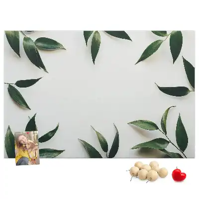 Memobord van kurk Lijst van bladeren