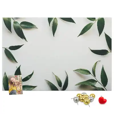 Memobord van kurk Lijst van bladeren
