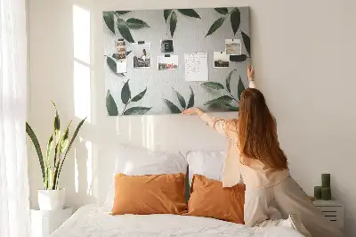 Memobord van kurk Lijst van bladeren