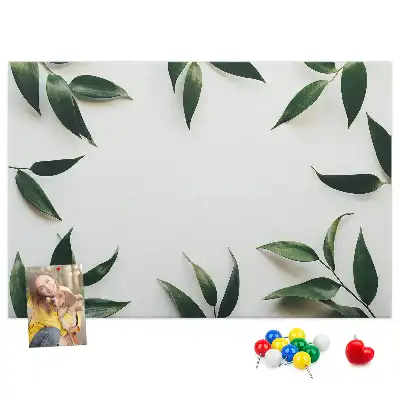 Memobord van kurk Lijst van bladeren