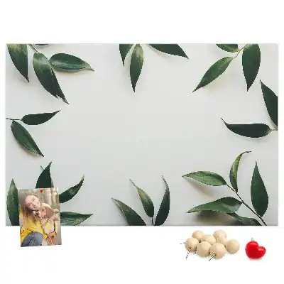 Memobord van kurk Lijst van bladeren