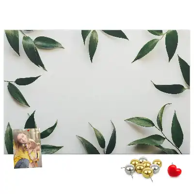 Memobord van kurk Lijst van bladeren