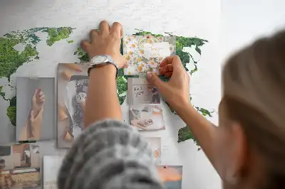 Memobord van kurk Kaart groen bos