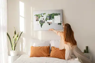 Memobord van kurk Kaart groen bos