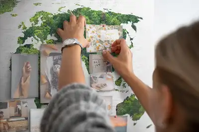 Memobord van kurk Kaart groen bos