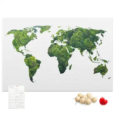 Memobord van kurk Kaart groen bos