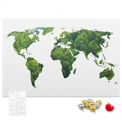 Memobord van kurk Kaart groen bos