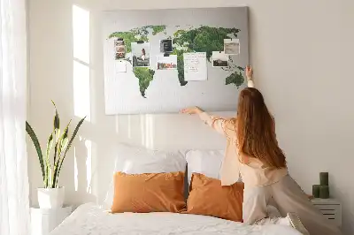 Memobord van kurk Kaart groen bos