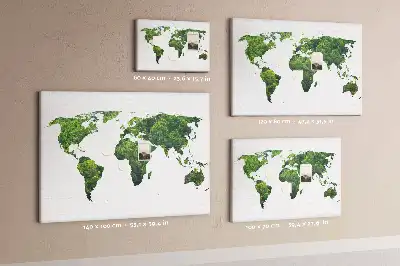Memobord van kurk Kaart groen bos