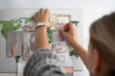 Memobord van kurk Kaart groen bos