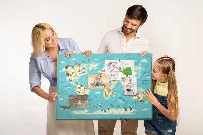 Kurk prikbord Geïllustreerde kaart met fauna