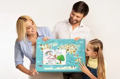 Kurk prikbord Geïllustreerde kaart met fauna