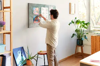 Memobord van kurk Marmeroppervlak