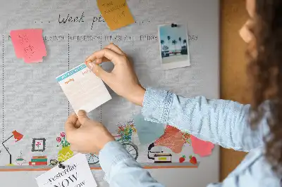 Kurk prikbord Weekkalender voor aan de muur