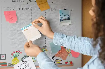 Kurk prikbord Weekkalender voor aan de muur