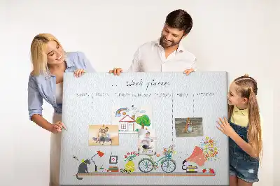Kurk prikbord Weekkalender voor aan de muur