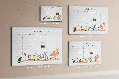 Kurk prikbord Weekkalender voor aan de muur