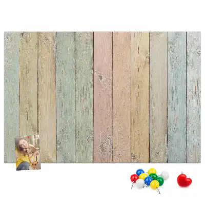 Memobord van kurk Kleurrijke planken