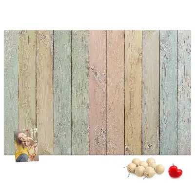 Memobord van kurk Kleurrijke planken