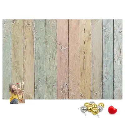 Memobord van kurk Kleurrijke planken