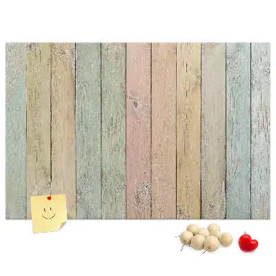 Memobord van kurk Kleurrijke planken