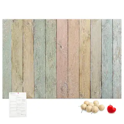 Memobord van kurk Kleurrijke planken