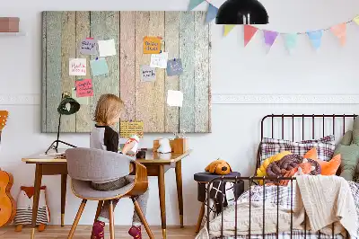 Memobord van kurk Kleurrijke planken