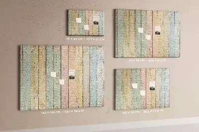 Memobord van kurk Kleurrijke planken
