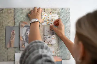 Memobord van kurk Kleurrijke planken