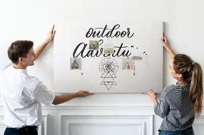 Memobord van kurk Avontuur buitenshuis