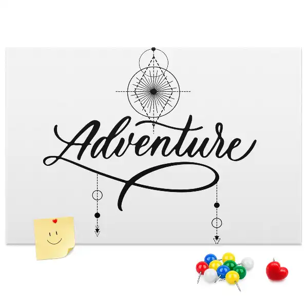 Memobord van kurk Reismotief adventure