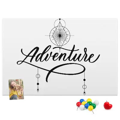 Memobord van kurk Reismotief adventure