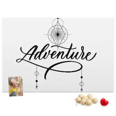 Memobord van kurk Reismotief adventure