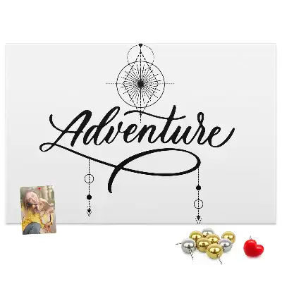 Memobord van kurk Reismotief adventure