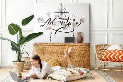 Memobord van kurk Reismotief adventure