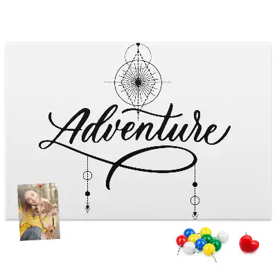 Memobord van kurk Reismotief adventure
