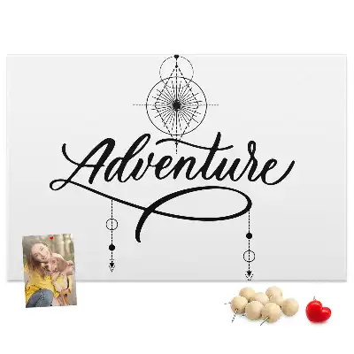 Memobord van kurk Reismotief adventure