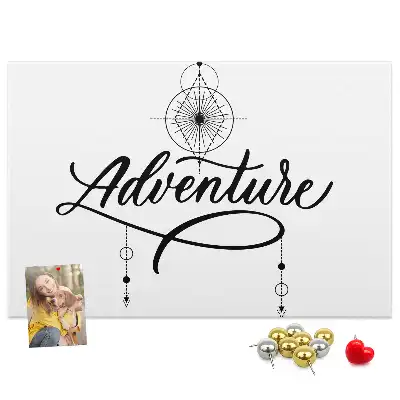 Memobord van kurk Reismotief adventure