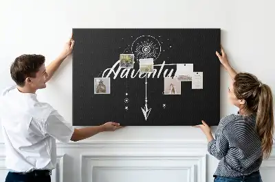 Kurk prikbord Reisspreuk voor aan de muur tekst
