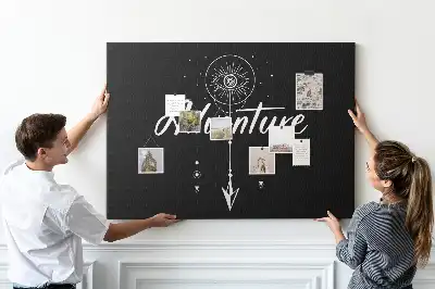 Kurk prikbord Reisspreuk voor aan de muur tekst