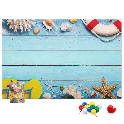 Memobord van kurk Maritieme attributen zee