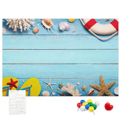 Memobord van kurk Maritieme attributen zee