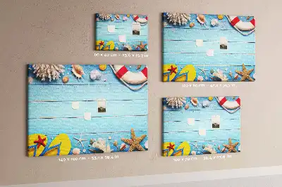 Memobord van kurk Maritieme attributen zee