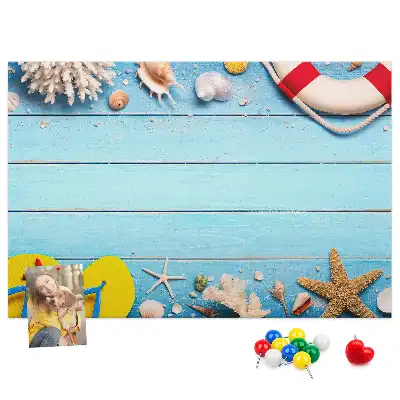 Memobord van kurk Maritieme attributen zee